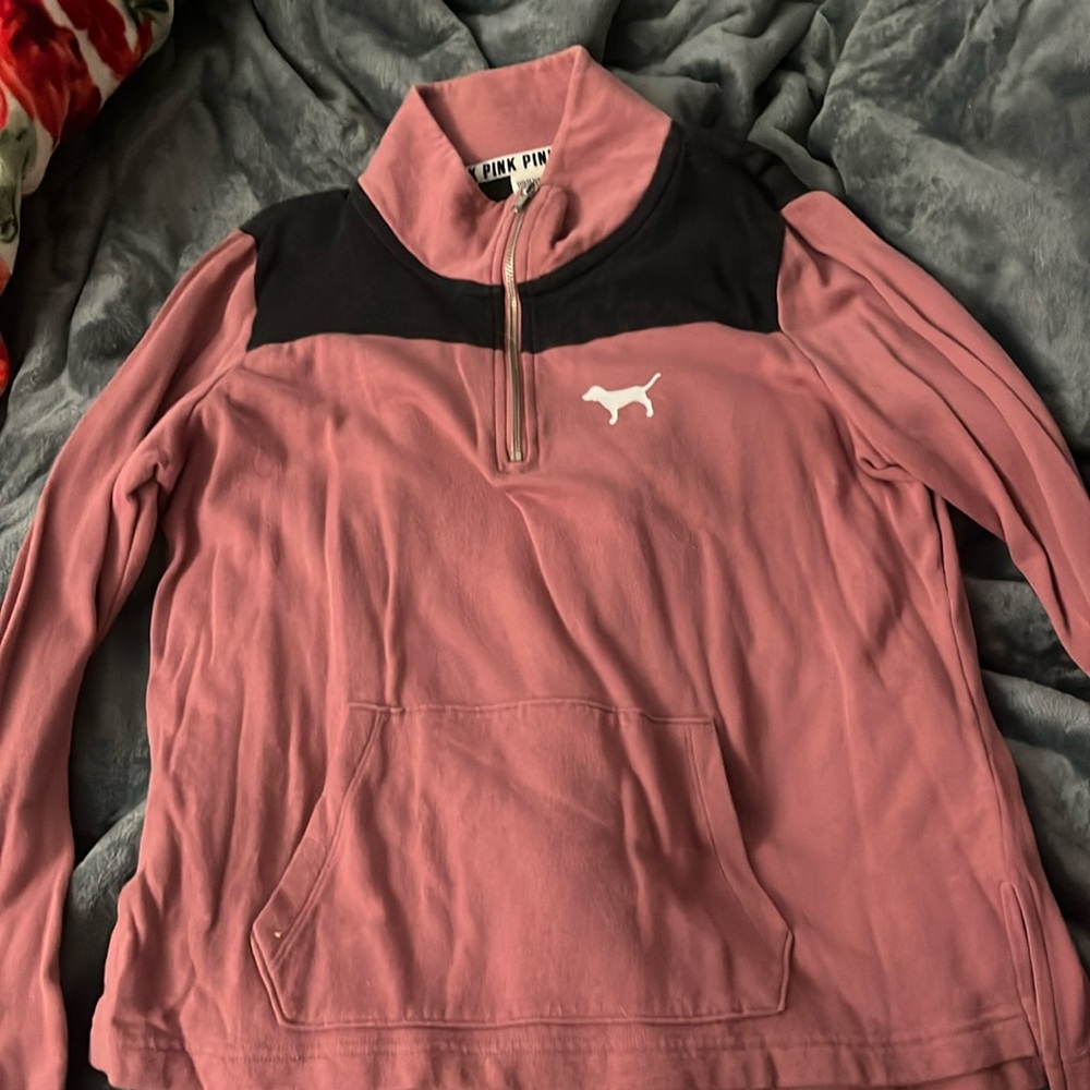 Pink quarter zip